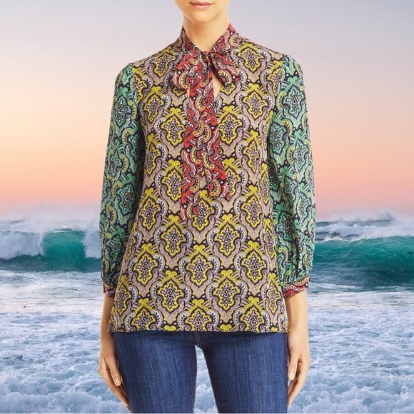 Alice + Olivia Multicolor Patterned Blouse - Picture 5 of 16